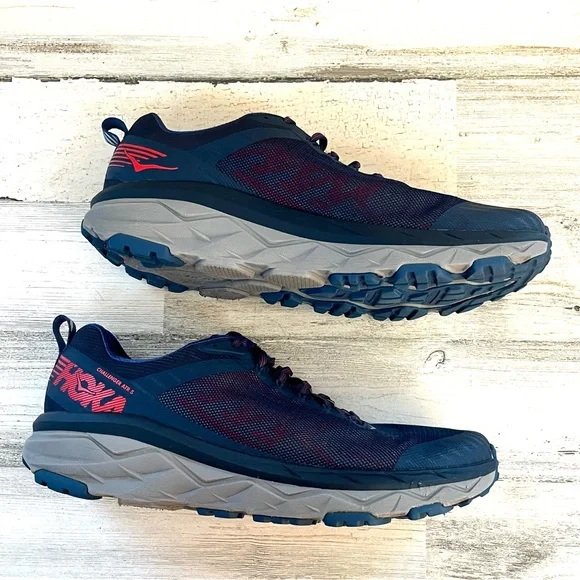 Hoka Challenger ATR 5 Men’s All Terrain Running Shoes Size 12.5 In Blue/Red - Picture 7 of 11